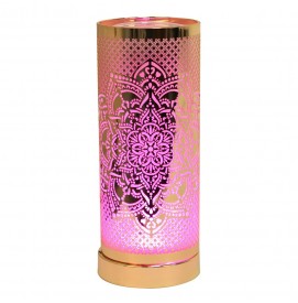 Aroma Lampe Duftlampe mit LED Farbwechsel Mandala Gold