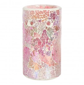 Pink Iridescent Pillar Crackle Duftlampe