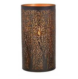 Kerzenhalter Windlicht Baum aus Metall Schwarz Gold 28cm