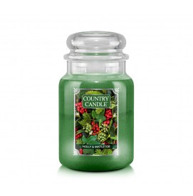 Holly & Mistletoe 652g Glas 2-Docht von Country Candle