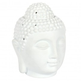 Duftlampe Giant Buddha Kopf weiß