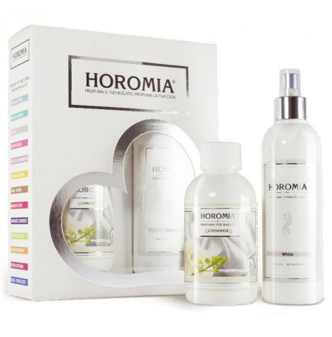White Geschenkset Wäsche Parfum und Textilspray HOROMIA
