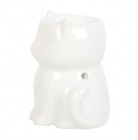 White Cat Katze Duftlampe aus Keramik