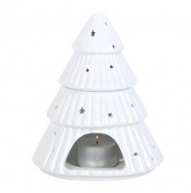 White Christmas Tree Duftlampe aus Keramik