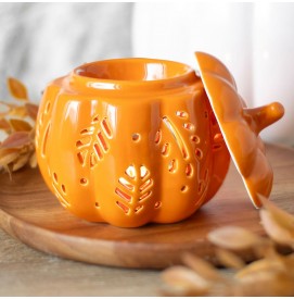 Herbst Kürbis Orange Duftlampe aus Keramik