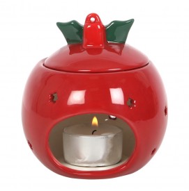 Rote Kugel Duftlampe aus Keramik