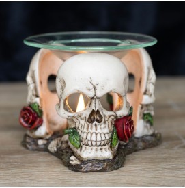 Skull Rose Totenkopf Duftlampe