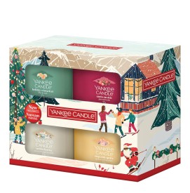 Geschenkset mit 4 Votivkerzen im Glas Yankee Candle