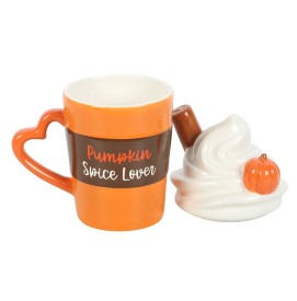Pumpkin Spice Latte Tasse mit Deckel