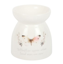 Butterflies Duftlampe mit Spruch aus Keramik