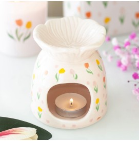 Duftlampe mit Tulpen Motiv