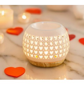Herzchen Duftlampe aus Keramik