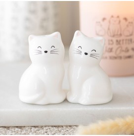 Weiße Katzen Salz- und...