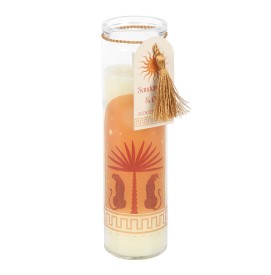 Sandalwood & Oud mit Leopard Palm Druck Tube Kerze Duftkerze