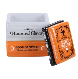 Bücherstapel Haunted Library Halloween Duftlampe aus Keramik