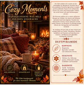 Cozy Moments - 65g Duftwachs Melts von The Candle Fair