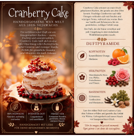 Cranberry Cake - 65g Duftwachs Melts von The Candle Fair