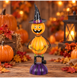Orangefarbene Kürbis Figur...