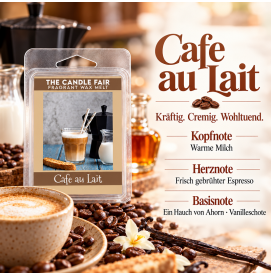 Cafe au Lait - 65g Duftwachs Melts von The Candle Fair
