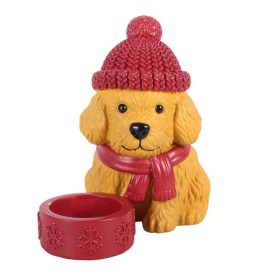 Winter Welpe Hund Teelichthalter