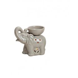 Duftlampe Elefant aus Keramik Grau